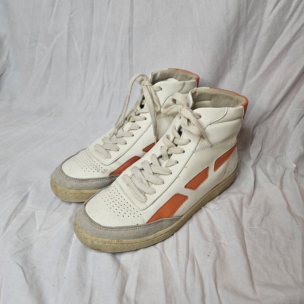 Saye M 6 W 7.5 Modelo 89 Vegan Sneakers in White Orange Shoes Vintage